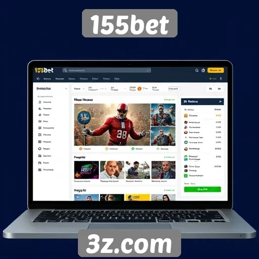 Análise da interface do usuário no site 155bet